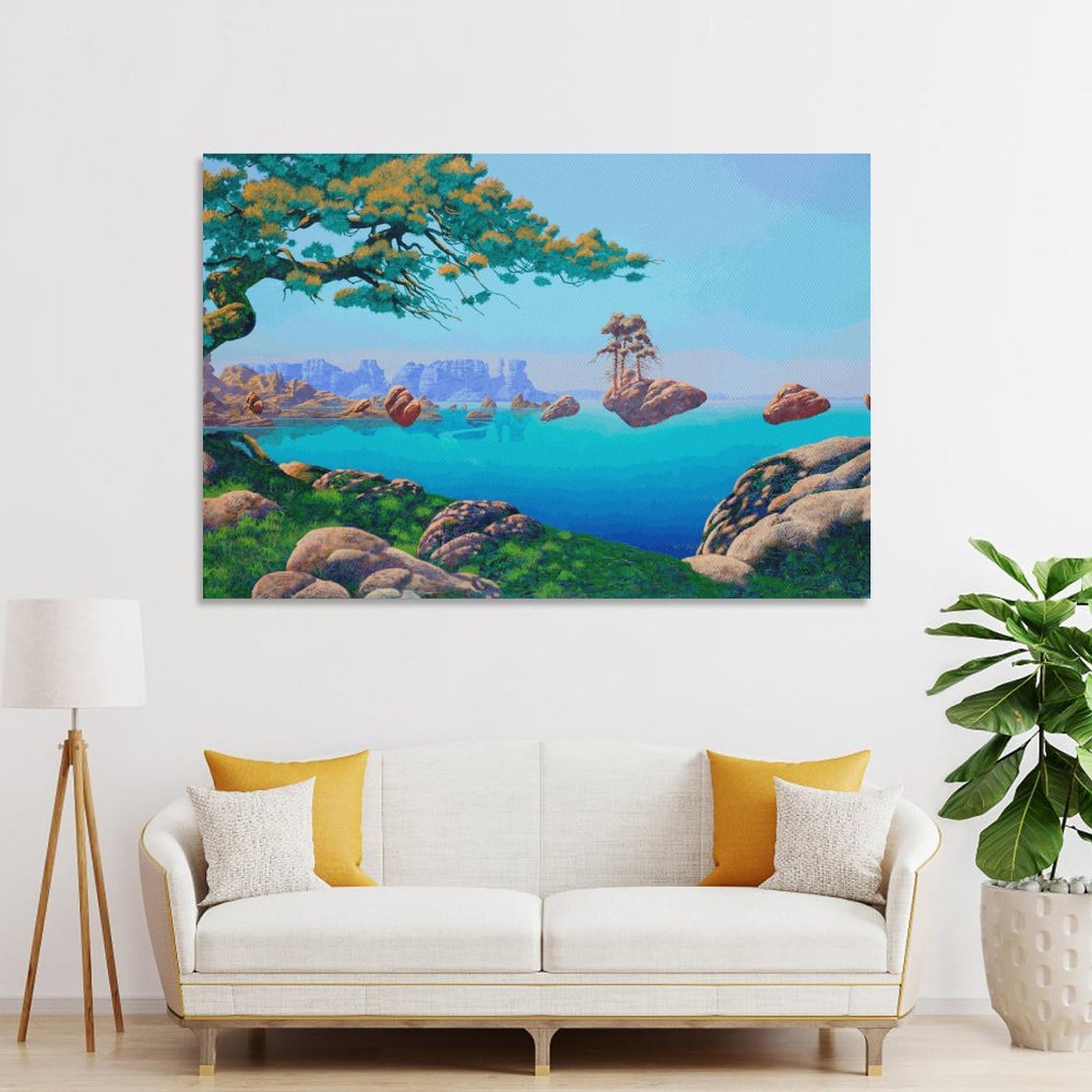 Amazon.com: Roger Dean Wall Art Inland Sea II Posters for Room